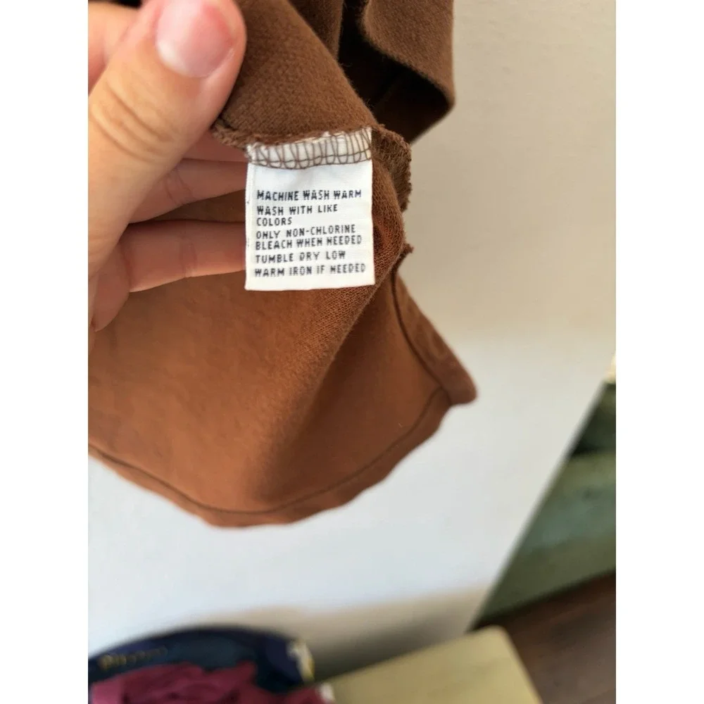 Polo Ralph Lauren Mens Brown Cotton Short Sleeve Polo Shirt Size L Vintage Logo